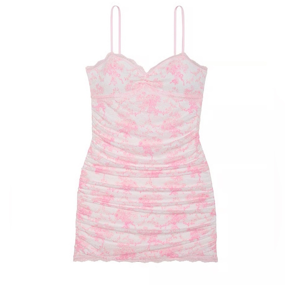Limited edition LoveShackFancy x Victoria’s Secret PINK lace minidress. - Picture 2 of 9